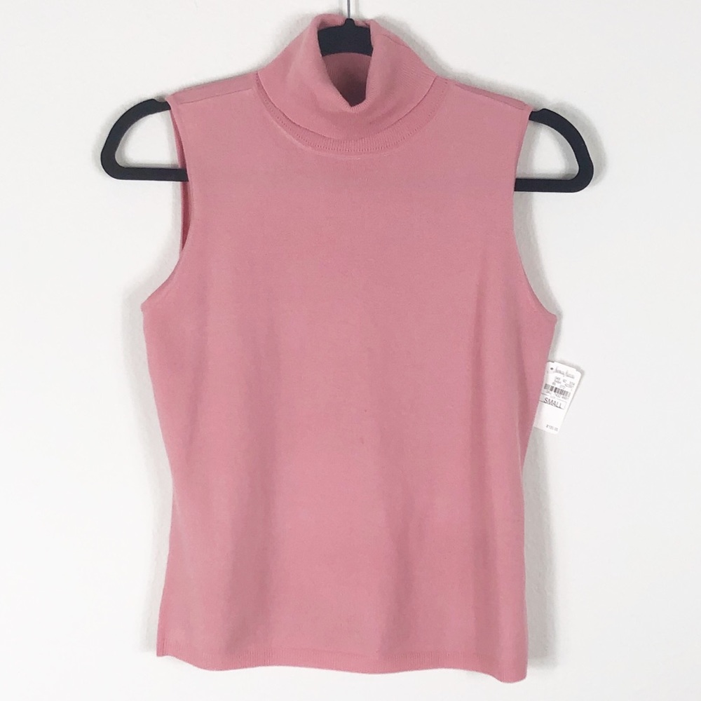 Tahari Pink Sleeveless Sweater Small
